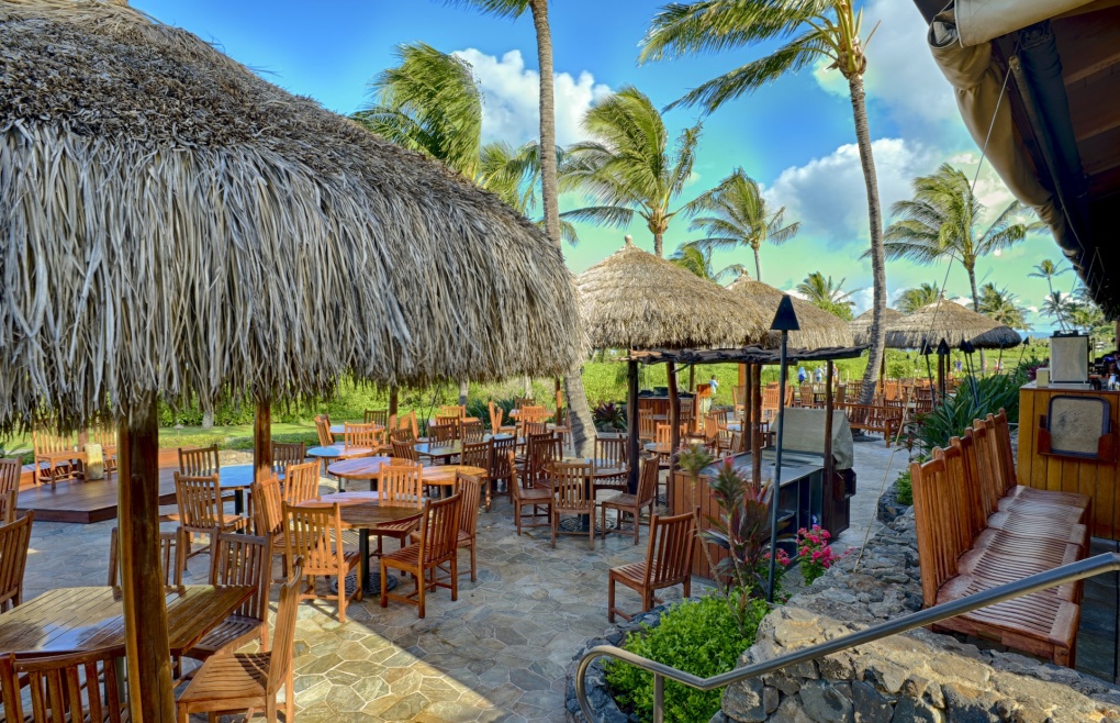 Enjoy a meal at Honua Kai's famous Duke's Beach House Restaurant